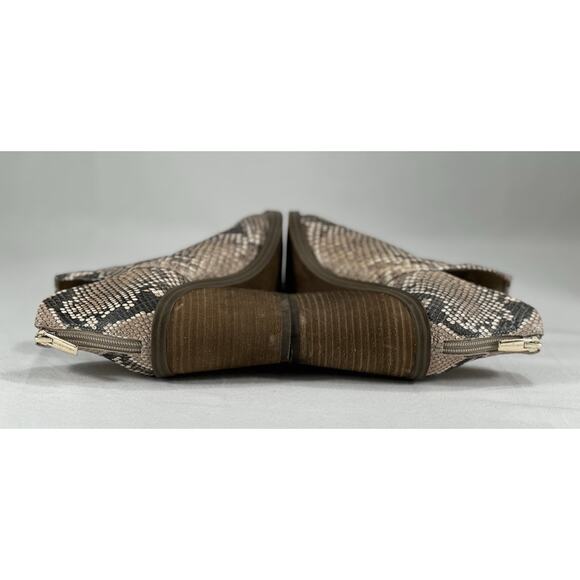 Vince Camuto Gigietta Sz 7M Snakeskin Booties Shoes Ankle Boots Womens Heels - Picture 9 of 14